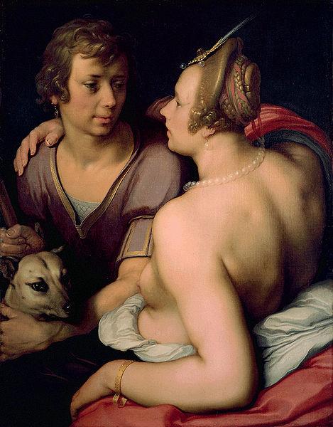 Cornelisz van Haarlem Venus and Adonis as lovers Germany oil painting art
